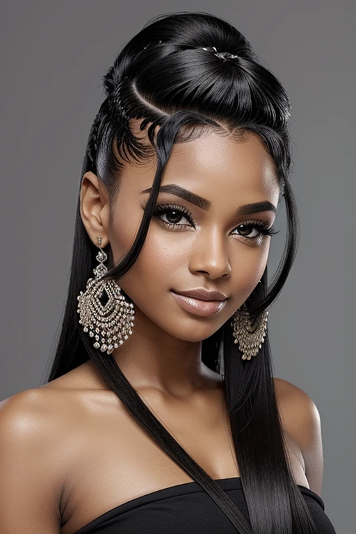beautiful 20 year old black girl, Colombian from Cartagena, with fruits on her head in the style of the black palenqueras of Cartagena, dark skin, style, realistic, award-winning photo, (very detailed symmetrical eyes, fantastic eyes, intricate eyes: detailed background, high quality, perfect, ultra hd 8k cinematic lighting