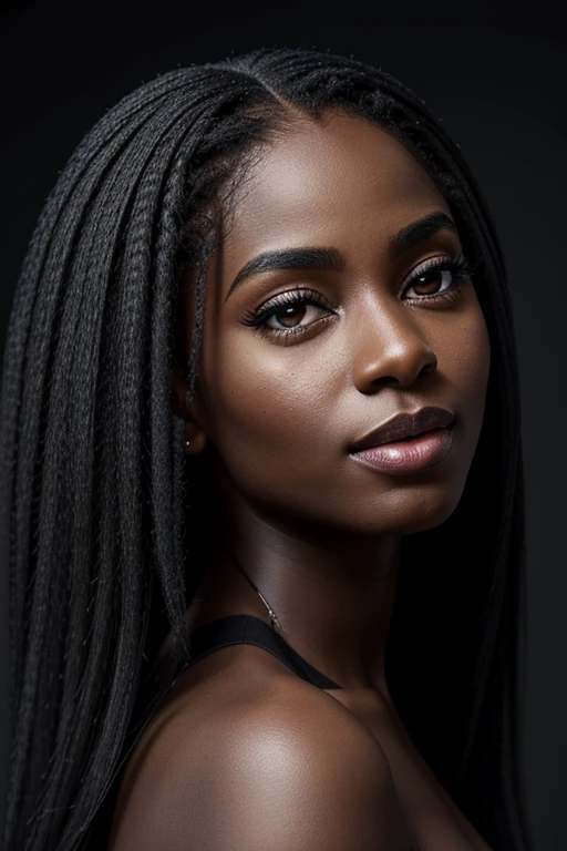 The prompt generated by um evento importante is:
"beautiful black woman with long natural black hair,best quality,4k,8k,highres,masterpiece:1.2,ultra-detailed,realistic eyes and face,longeyelashes,detailed lips,glamorous,portrait,medium:oil painting,studio lighting,vivid colors,healthy glowing skin,wearing elegant dress,confident posture"
