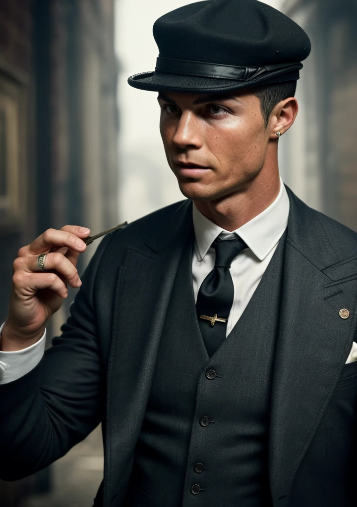 cristiano ronaldo in the peaky blinders style