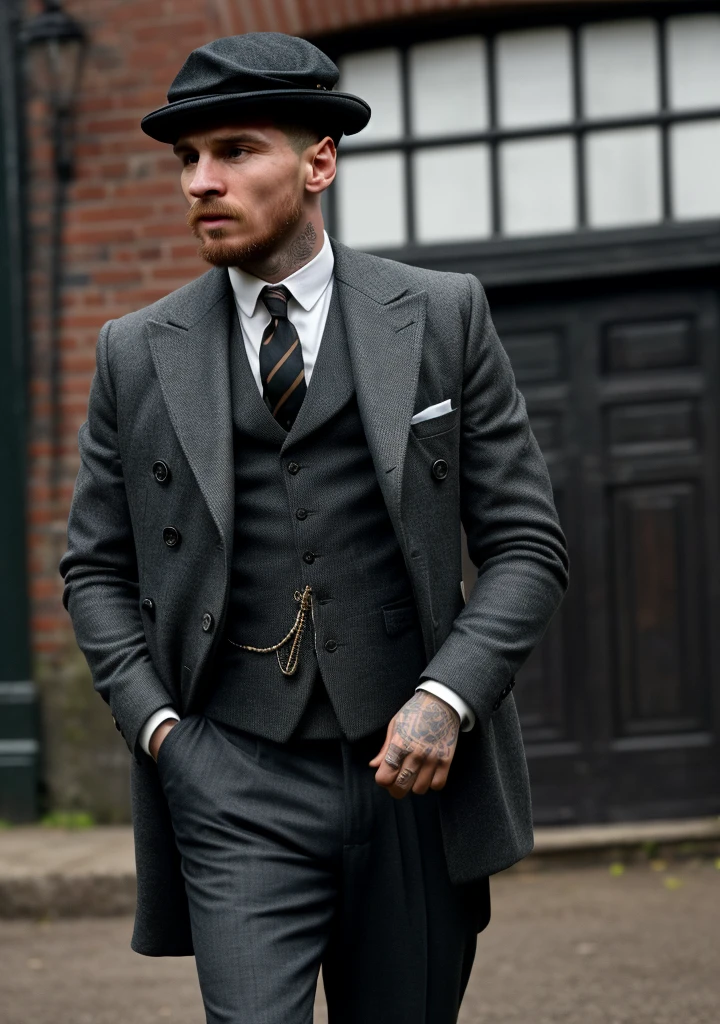 leonel messi in the peaky blinders style