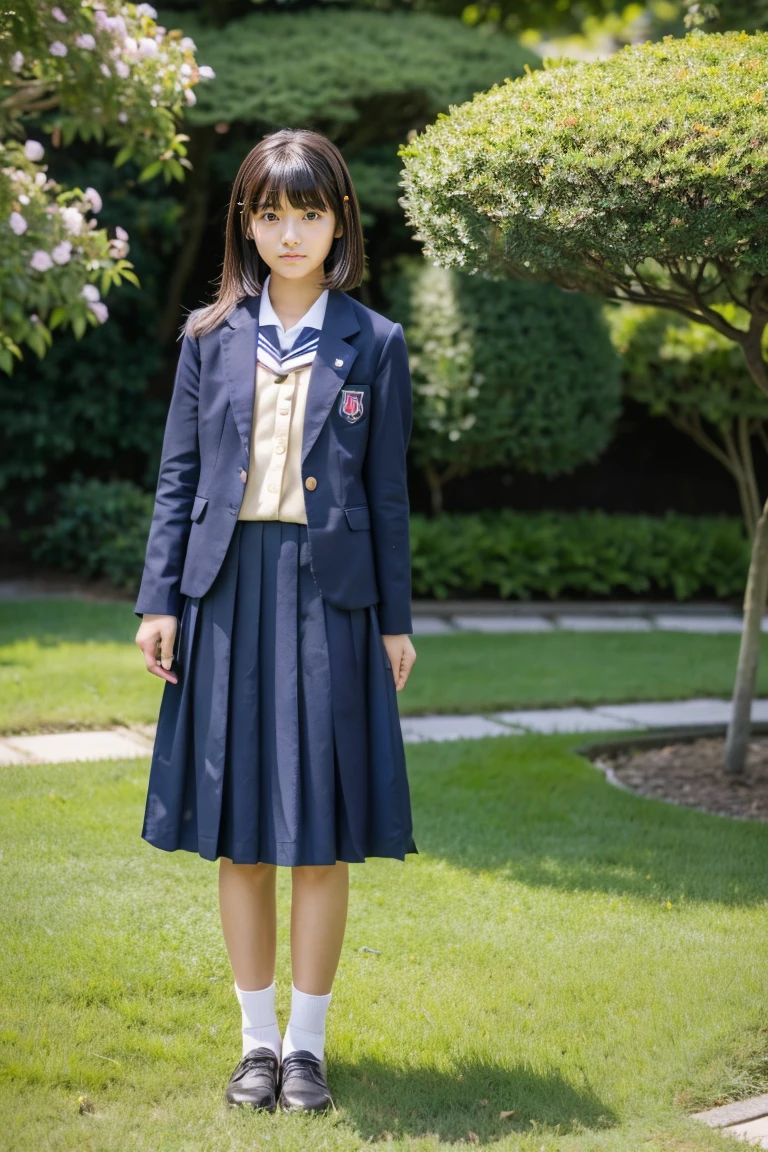 Japanese girls' high school uniform、blazers、Sense of cleanliness、realisticlying、summer clothing
