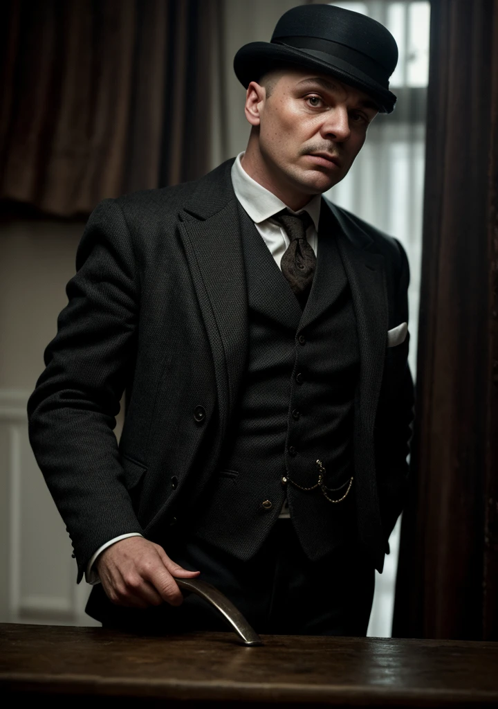 dušan vlahović in the peaky blinders style