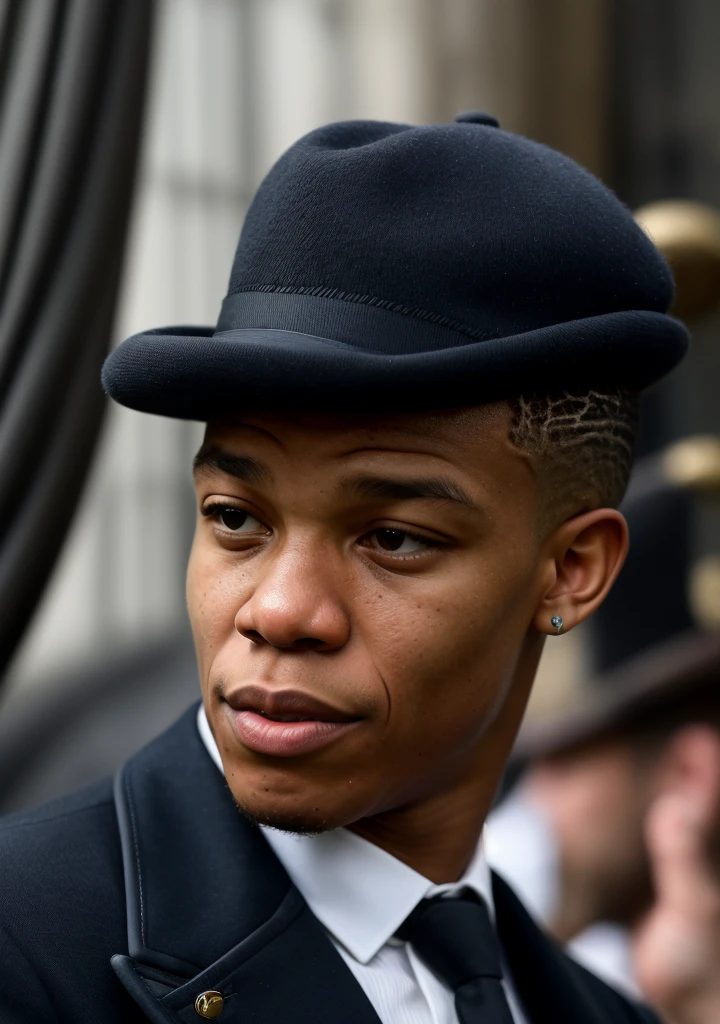 Kylian Mbappé in the peaky blinders style