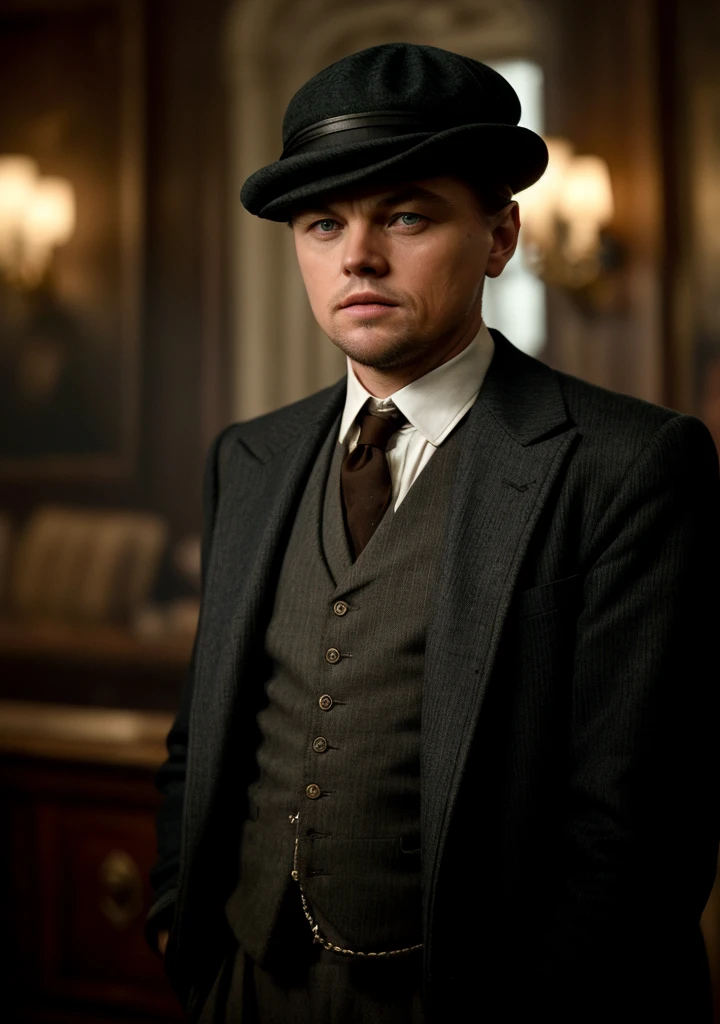 leonardo dicaprio in the peaky blinders style
