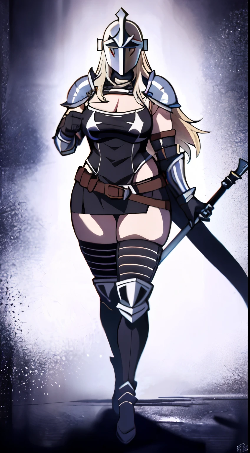 Muscular female, knight templar, crusader knight, Templar Helmet, Templar Armor, sideboob, big chest, day, sexy, sensual, detailed, uploaded to e621, beautiful and detailed portrait of an powerful ((female))) kenket, ross tran, ruan jia, uploaded to e621, zaush, foxovh, movie lighting, standing, open legs, long hair, muscular, large breats, epic realism, Full body