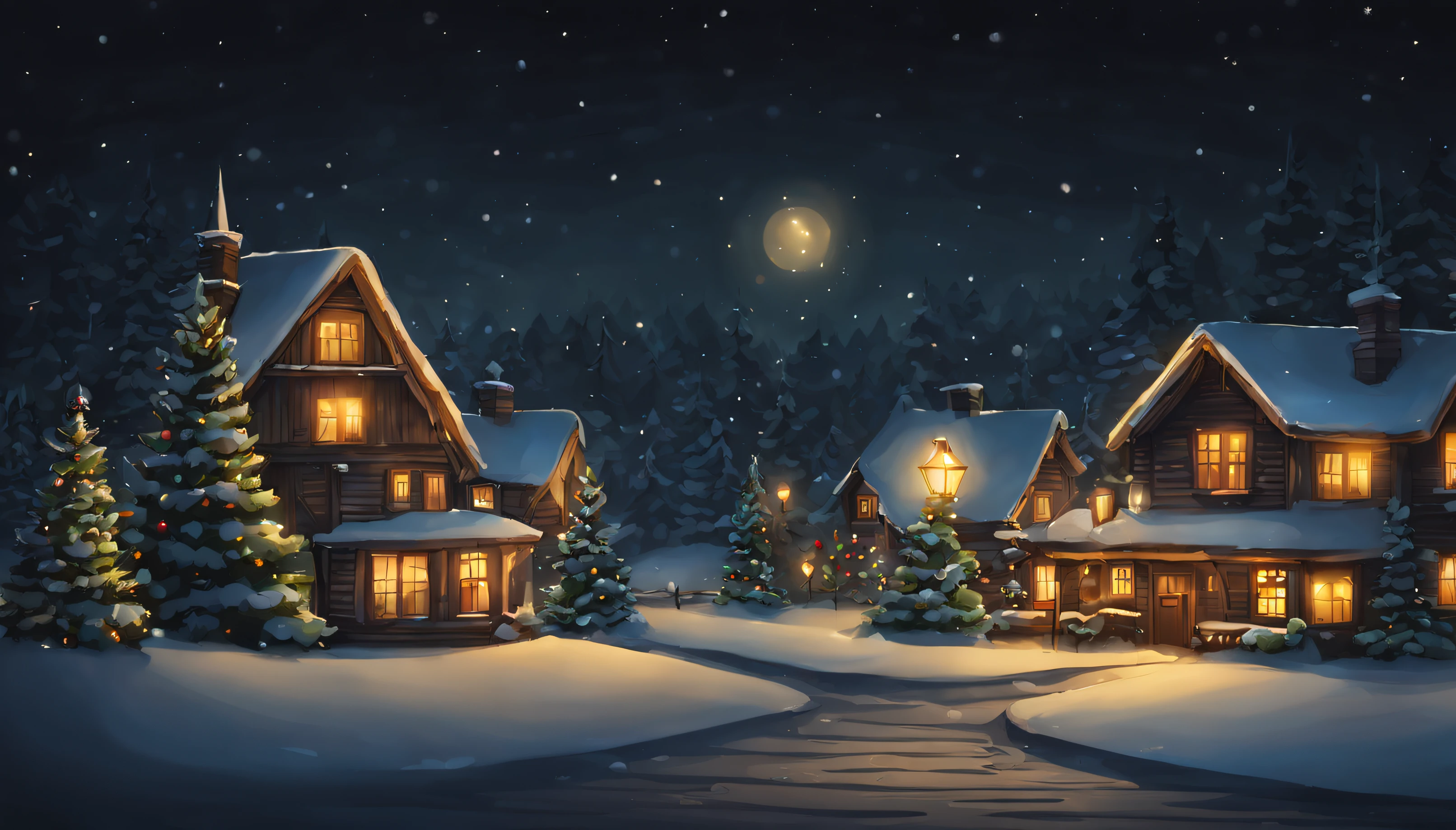 Christmas decoration on dark background