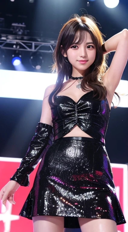 female idol wearing idol costumes, Idol Stage, Hi3GB, gigantic breasts