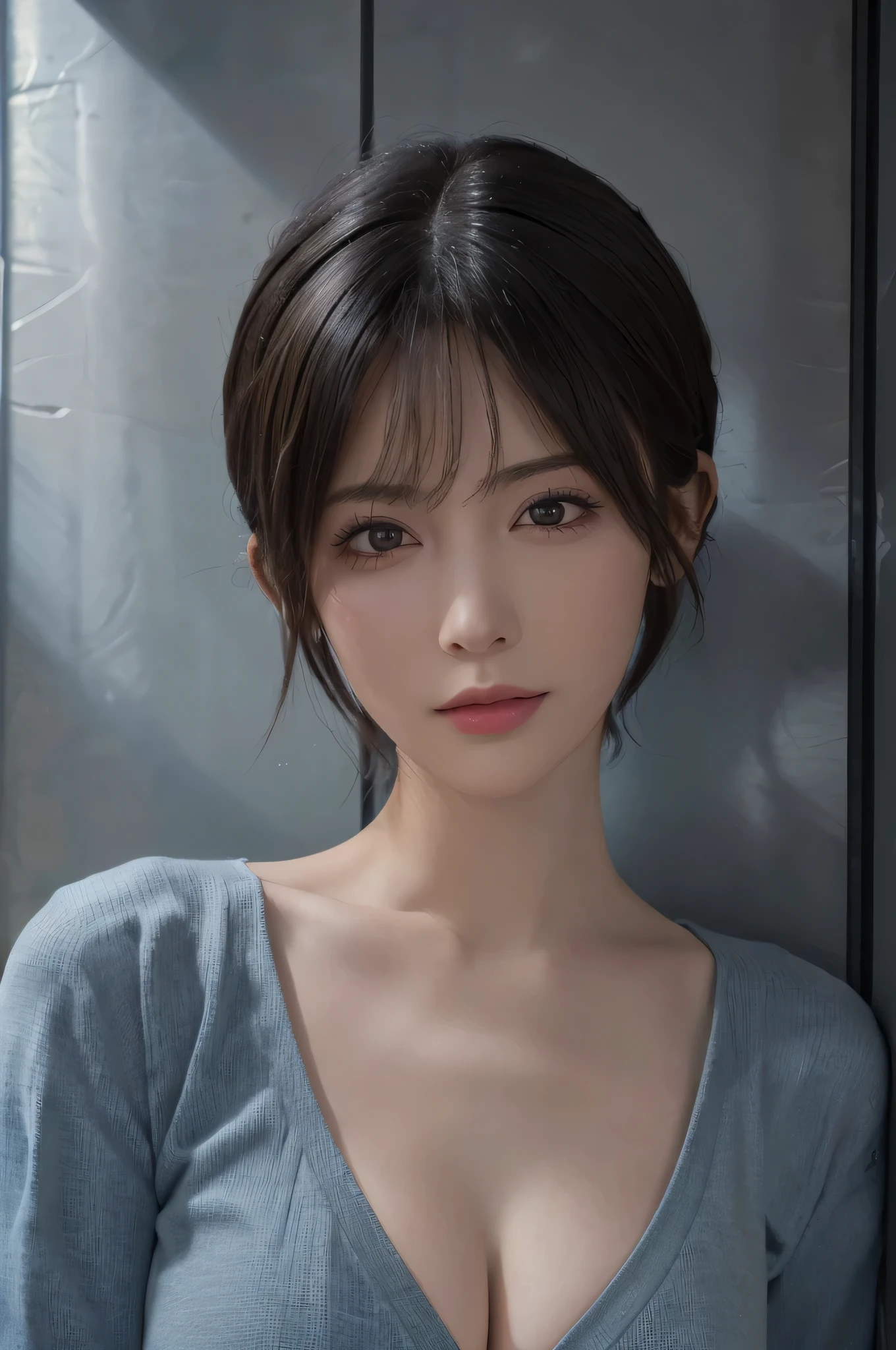 (masutepiece:1.3), (8K, Photorealistic, Raw photo, Best Quality: 1.4), (1girl in), Beautiful face, (Realistic face), (Black hair, Short hair:1.3), Beautiful hairstyle, Realistic eyes, Beautiful detailed eyes, (Realistic skin), Beautiful skin, (Sweaters), Ridiculous, Attractive, 超A high resolution, Ultra-realistic, Very detailed, Golden ratio, Fuselage flash, Thongs, Ruching, Expose yourself, sexfriend, cunt_Lips, Nippel, Presenting,