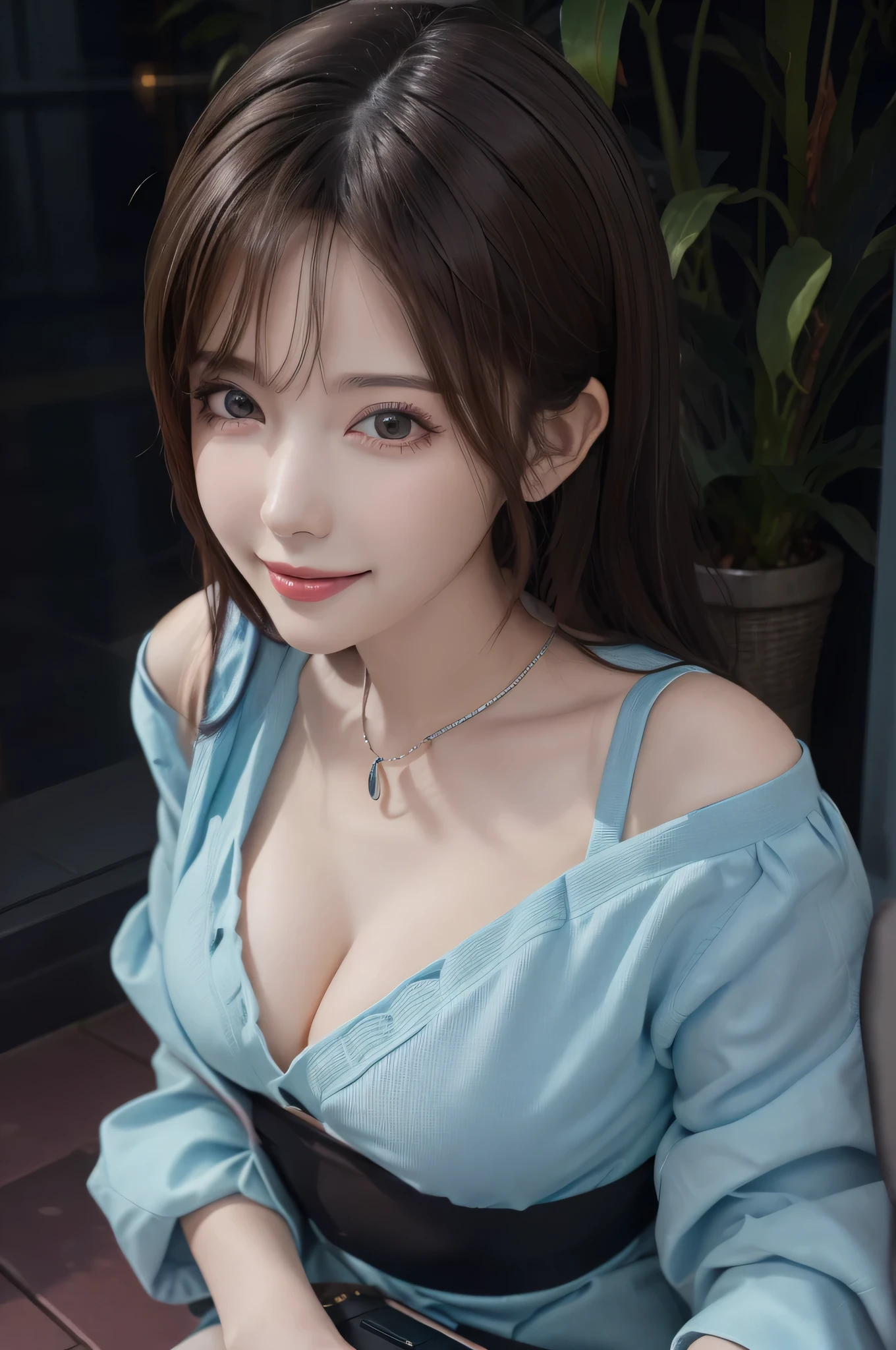 masutepiece,Best Quality,Illustration, ultra-detailliert,hight resolution,8K Wallpapers,Perfect dynamic composition,,Beautiful detailed eyes,Women's Fashion Summer,Medium Hair,(Beautiful Large Breasts),Natural Color Lip,Bold sexy poses,Smile,Harajuku,20 years girl,Cute,Sexy shot looking at camera