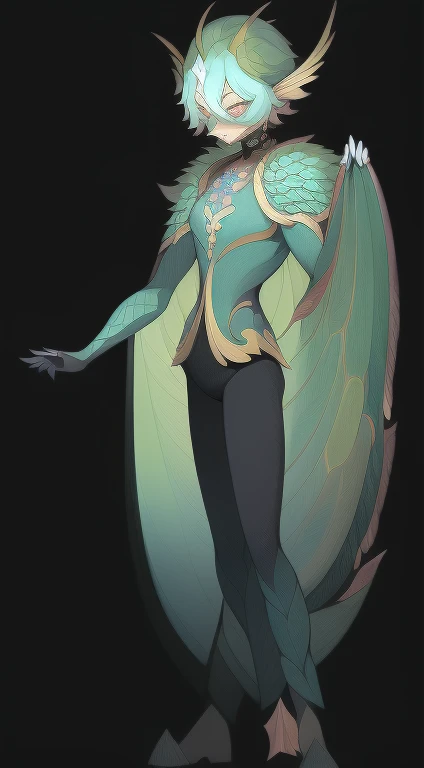 (1 Anthropomorphism of a butterfly'body painting standing, (((独奏))), (tmasterpiece,top Quority,beste-Qualit), ((Anthropomorphism of butterflies)), (((独奏))),Conceptual diagram of the structure of a human butterfly, Creature Armor, Winner of the Character Design Contest, Magic Butterfly, great character design,, Butterfly Man Fantasy, ((Magic style,Medieval art,Western aesthetics)), Interesting character design, insect trainer girl, No type, cushart kenz, full body concept, high quality character design, (((独奏))), The Art of Character Design, ((very background))、(Game Character Design), with black background(((flatcolors)))