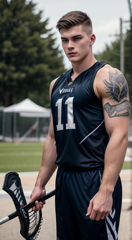 Portrait of jake elliot (eagles kicker) wearing a shirt that says “i paused my lucki to be here”