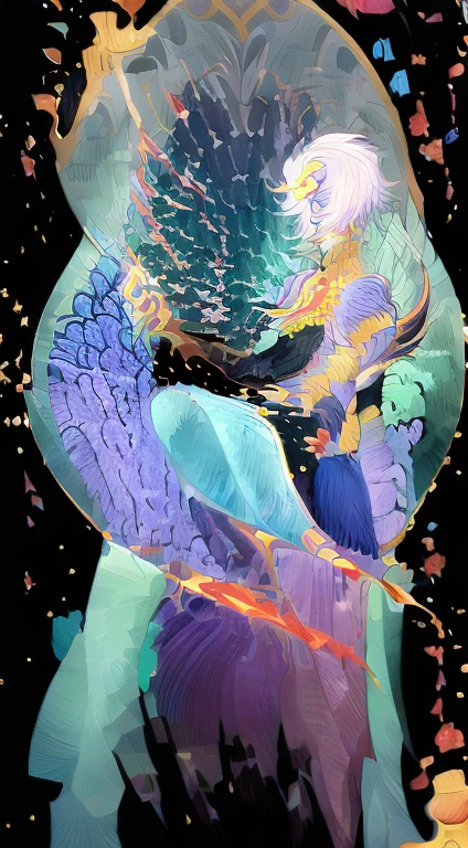 (On the table, Highest quality, Best quality at best, offcial art, Beautiful and beautiful:1.2), (1 girl in:1.3), The is very detailed,(s fractal art:1.2),Colorful,highest details,(Tangled:1.2), (dynamicposes), (abstract backgrounds:1.5), (Congressional dress:1.2), (Glossy glossy skin), (Lots of colors:1.4), The upper part of the body, Tulle cloth, Off-the-shoulder style, blooming flower field, Glowing skin, light laughter, Camel toes, sexy for, Broken, nakeness,from below,Get your butt up and wait.