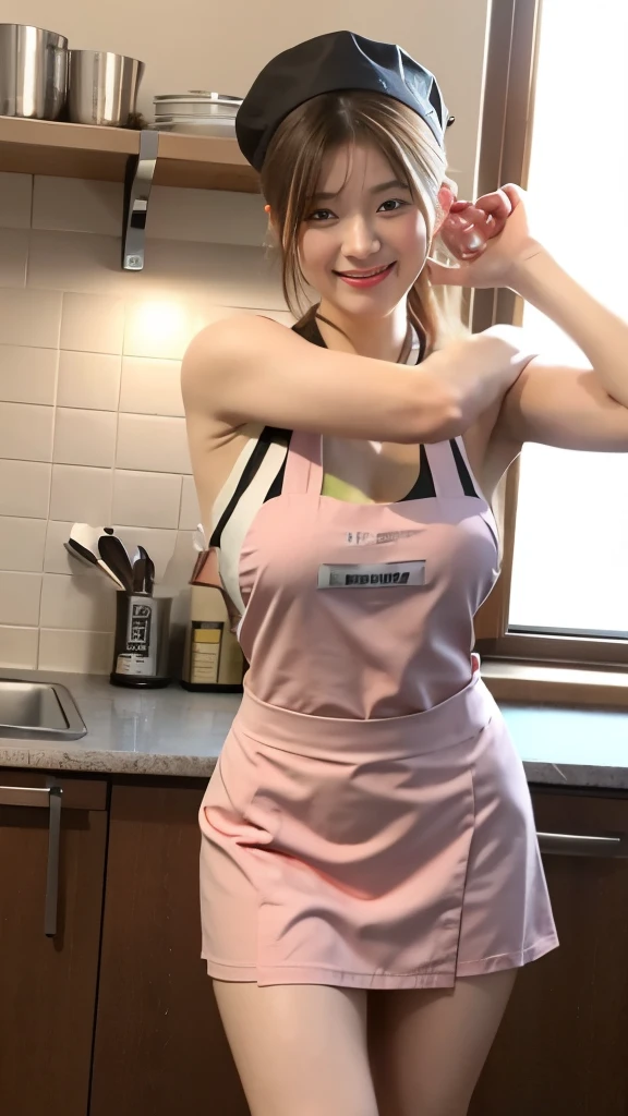 Woman who cooks、(kitchin_aprons:1.Wear 3)、nice hand、4K、A high resolution、tmasterpiece、top-quality、wear cap:1.3、((hasselblad photograph))、Fine skin、foco nítido、(lighting like a movie)、Soft lighting、dynamic ungle、[:(详细的脸:1.2):0.2]、the breasts are large、sweat pouring down the skin:1.2、(((In the kitchen))) Erotic smile　Viewer's perspective　Colossal tits　have　Sleeveless　Stretch your upper arms　I stretch out mine　Open legs　Visible nipple　cleanness　big kitchen　Bedroom　Wine glasses　　 negative prompt　visible
Negative relatives