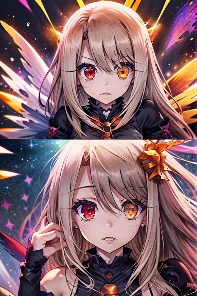 gran calidad ++ Extremely detailed high resolution, very aesthetic, ojos expresivos, (((Cara perfecta))), (((face symmetrical))), ((good anatomy)), (((manos perfectas))), (((8k))), UHD, Fondo de pantalla HD, (((alta calidra detallada, (((1girl))), (((Date A Live))), (((Kurumi))), (((illyasviel von einzbern))), ((((cuerpo completo)))), (((heterochromia))), (((cabello negro))), (((senos enormes))), (((hombros estrechos))), (((cintura estrecha))), (((black dress))), 18 year old beautiful girl, Dedos detallados, Dedos precisos, Manos no antinaturales, strange eye, ojos rojos, escote, colas gemelas de pelo negro,