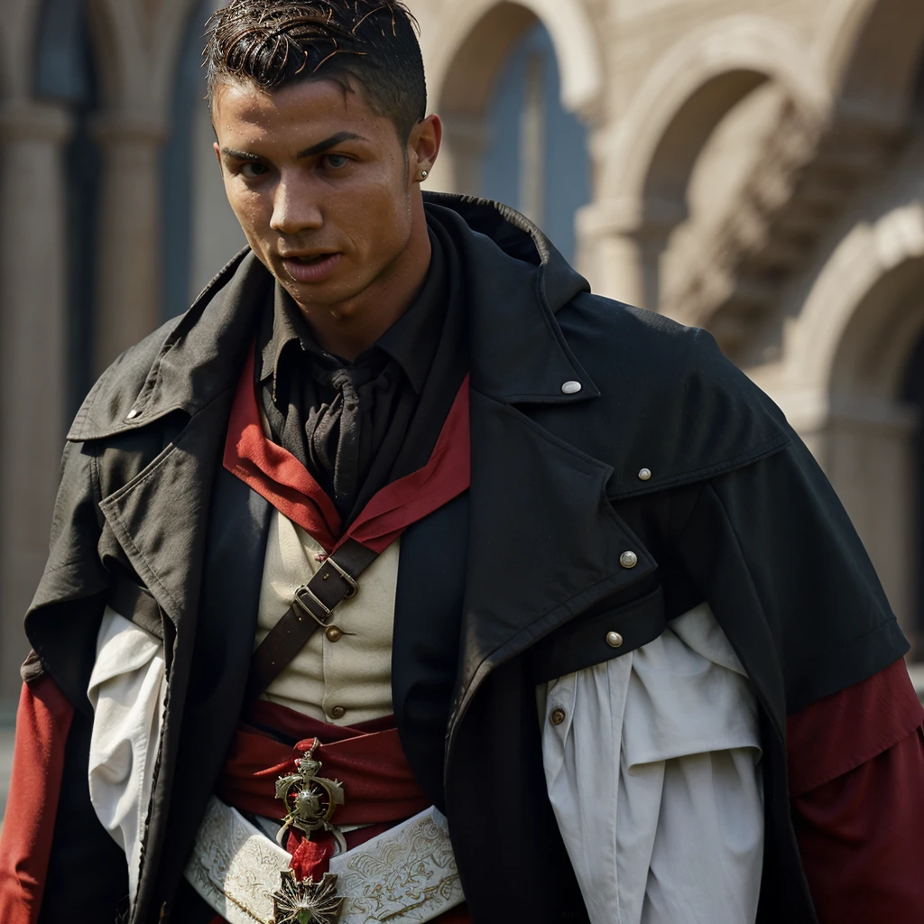 cristiano ronaldo in the assassin's creed style