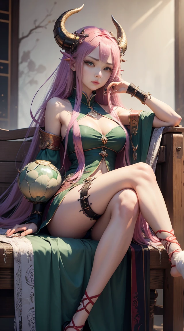 Dragon Queen,Dragon horns on the head,Long basket-colored hair,Long legs, full bodyesbian都有鳞片,high and cold,apathy,full bodyesbian,jade foot