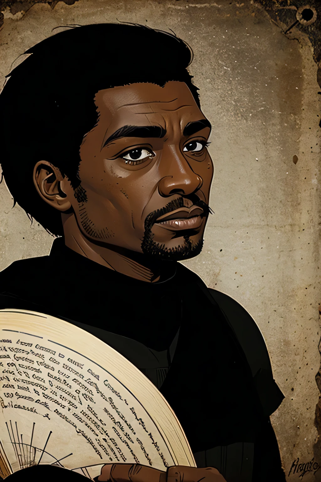 Negros, antigos, herois negros, negros escritores em cartoon