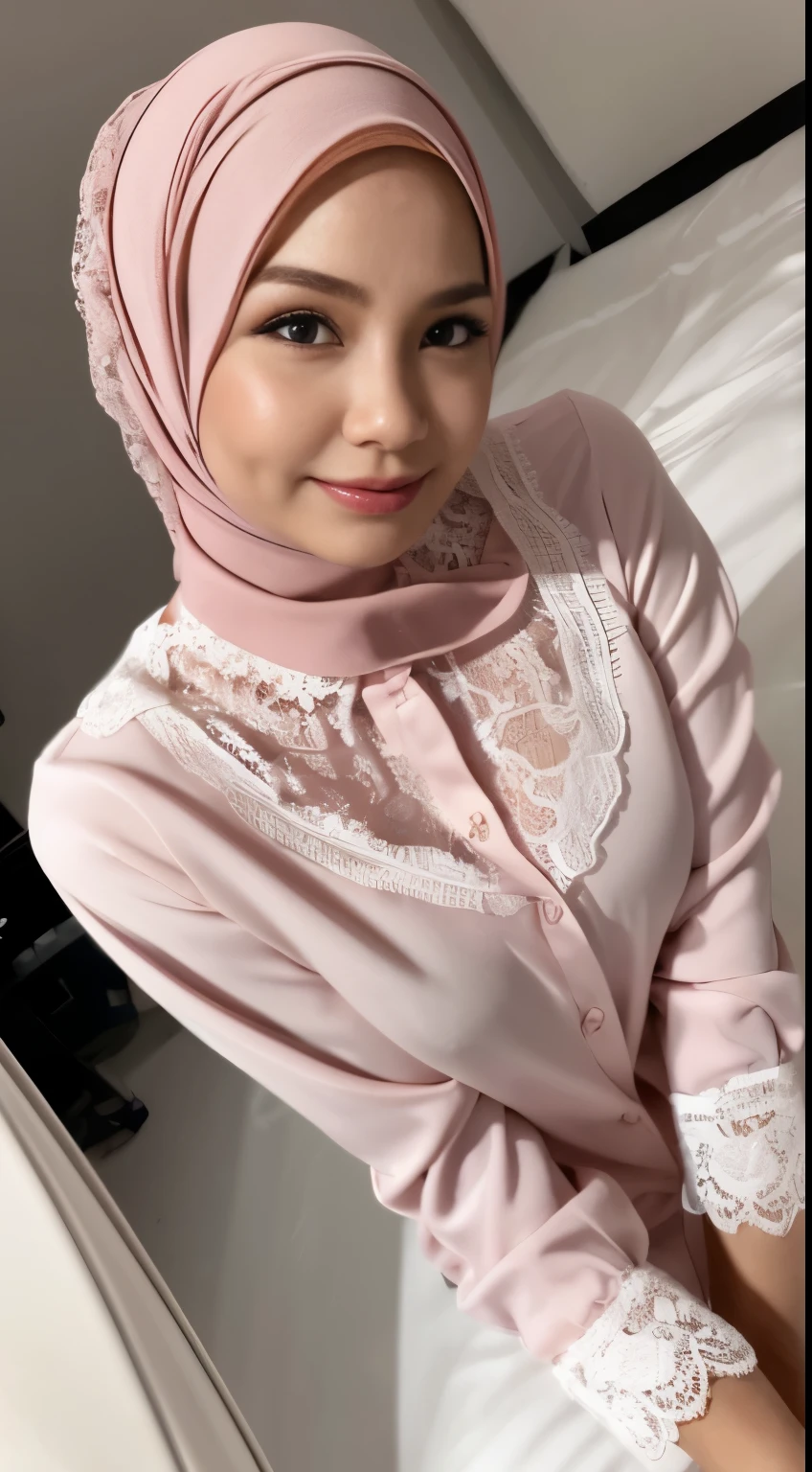 Droopiest gigantic saggiest longest mature tits, (olied oily sweaty shiny wet skin), white silk buttoned up shirt with long sleeves, malaysian hijab mature Woman, Realistic wrinkels mature body, Realistic wrinkels mature breast, realistic having by big stepson, Impregnation By her boss Big , realistic Analized, POV , full body shot, laying on bed, shot from above,((pink lace)), (Perfect Finger),