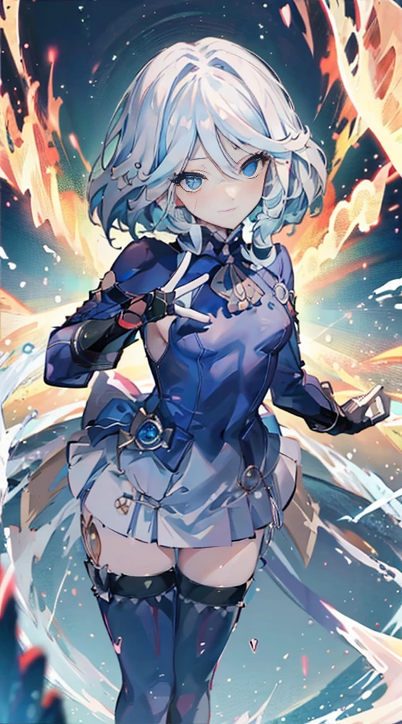 masutepiece, Best Quality,Crab crotch,leotard,highleg, Elegant, 1girl in, thigh high boots, well-muscled,Cute, blushed, Looking at Viewer, From above,, Mini skirt, Blue eyes, Beautiful eyes, Beautiful background, light Particle, Sun rays, Dramatic Lighting, Outside, shiny, Realistic, masutepiece, Best Quality, Ultra-detailed, Detailed, Scenery, Beautiful detailed eyes, detailed hairs