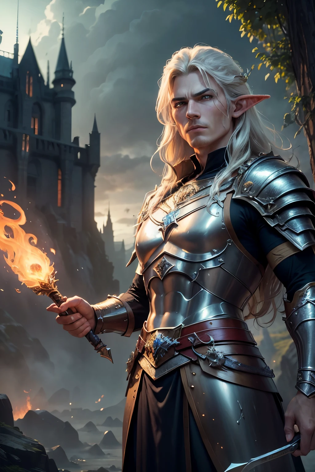 (best quality,4k,8k,highres,masterpiece:1.2),ultra-detailed,(realistic,photorealistic,photo-realistic:1.37),game characters lined up,legendary heroes,looking at you,game cover,D&D RPG style,medieval fantasy,illustration,elaborate armor designs,mythical creatures,sword and shield,detailed facial features,vibrant colors,magical effects,mysterious atmosphere,powerful poses,breathtaking landscape,ethereal lighting,heroic and confident expressions,elven archer with flowing golden hair,mighty warrior with battle scars,spellcasting wizard with arcane symbols,imposing dragon with fiery breath,fierce orc warrior with menacing look,and a majestic castle in the background,immersive world with ancient ruins,magical artifacts,epic battles,epic adventure awaits in a mythical realm