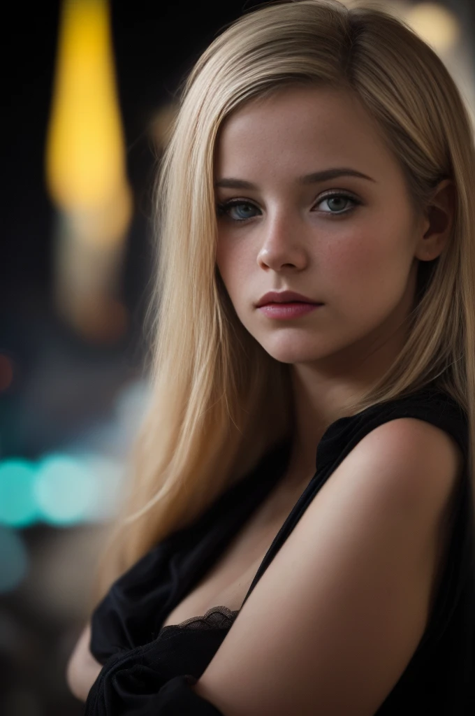 Photo avant d’une femme européenne de 25 ans, pointer vers la caméra, cheveux blonds, sérieux, (Détail de peau incroyable: 1.4), (peau naturelle: 1.2), (Pores: 0.6), maquillée, (Yeux détaillés: 1.2), fond noir, studio, bordure légère, atmosphère sombre, (Bokeh: 1.2), photographie, cinématographique, photoréaliste, ultraréaliste, fille en forme, Robe moulante, Silhouette parfaite