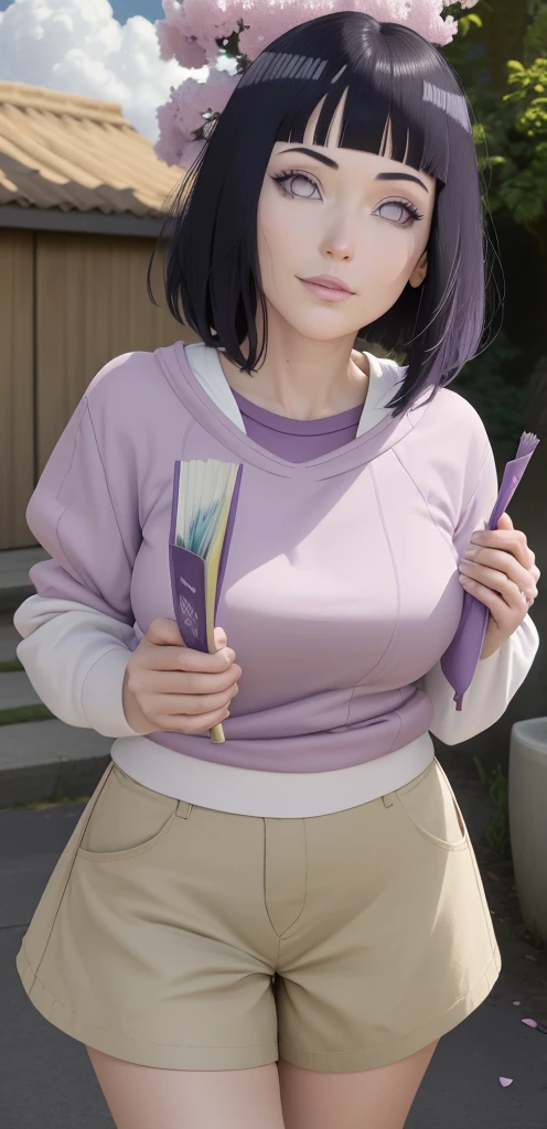 masterpiece, Highest quality, Absurd, One girl, alone, Fern Winter, Purple Eyes, Long Hair, Half Up, Fur trim, , Black belt, Outdoor, snow, winter, smile, blush, (Full nude:1.8)