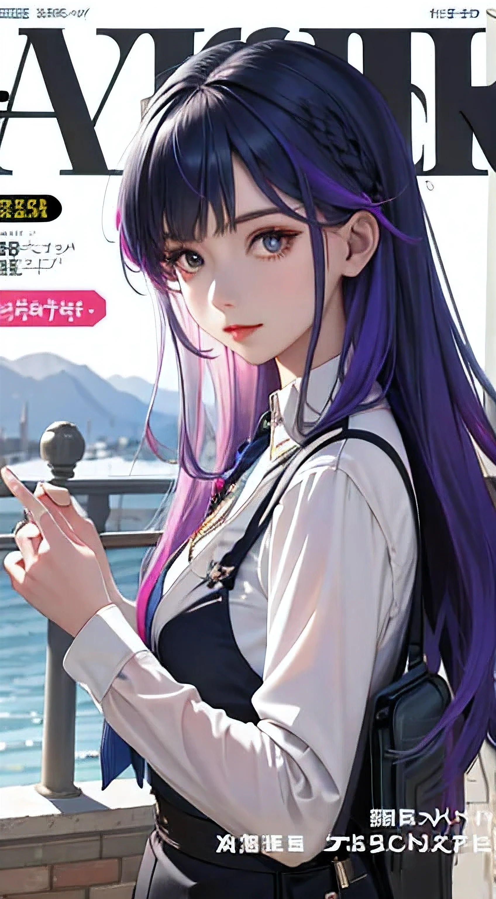 Masterpiece, Superb Style, Spring Dress, Colored Hair, Outdoor, Magazine Cover, Upper Body, Young Girl
