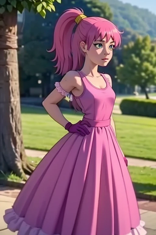 ellie, ellie martin, pink long hair, detailed hair, long hair,