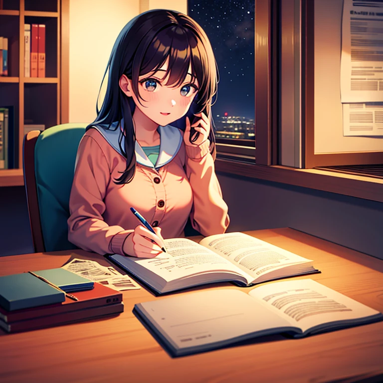 Night study scenario