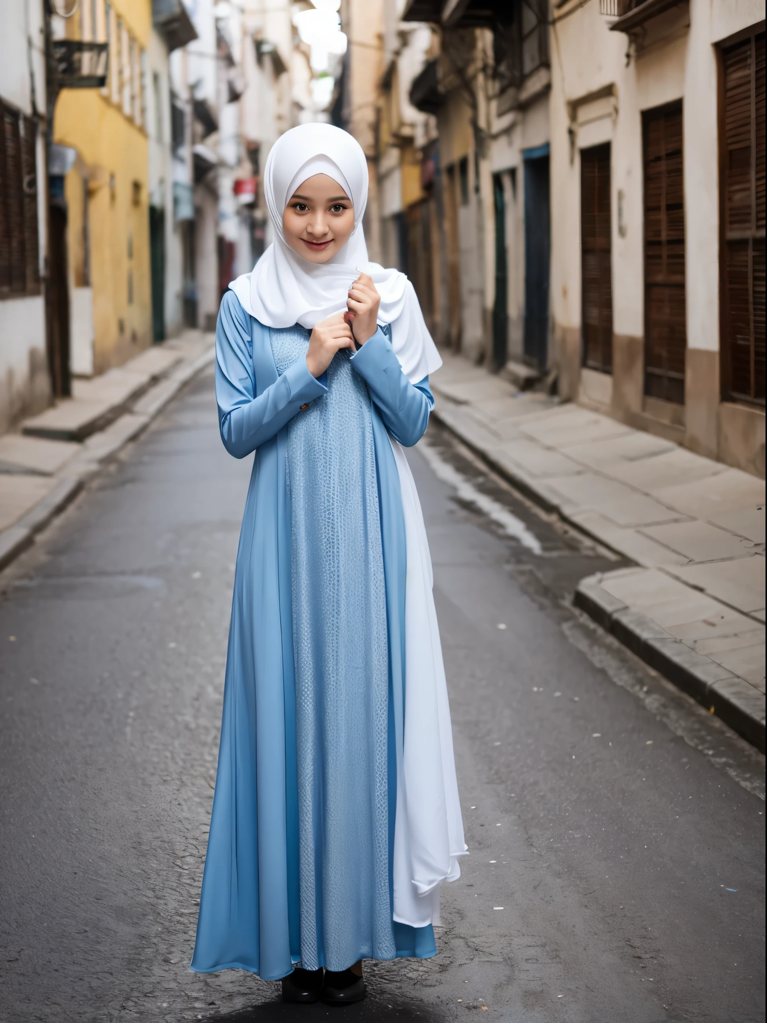 hijab, gamis, medina