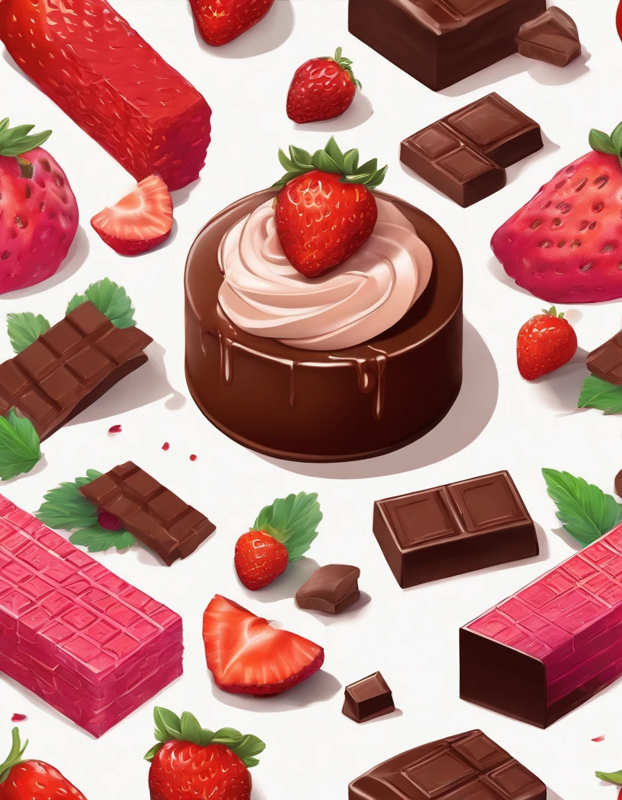 Bolinho de chocolate com morango