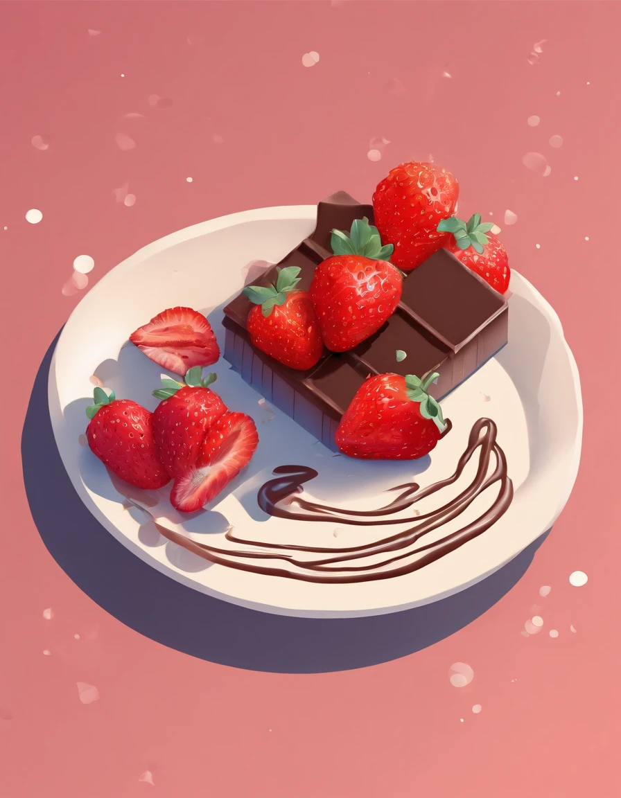 Bolinho de chocolate com morango