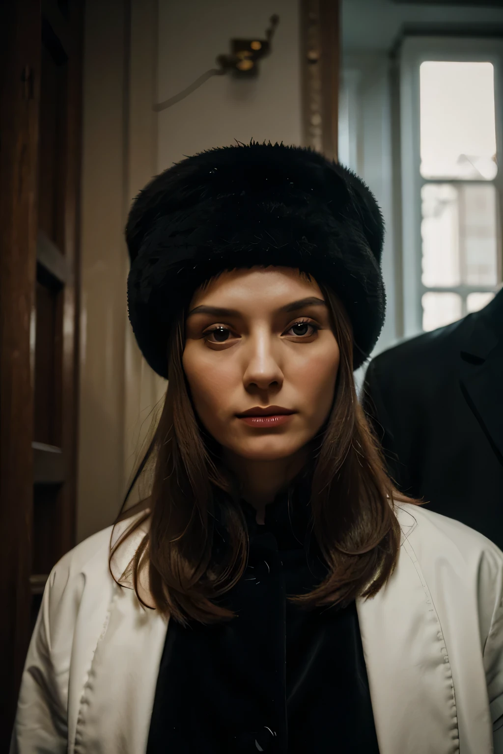 old KGB agent in russian hat