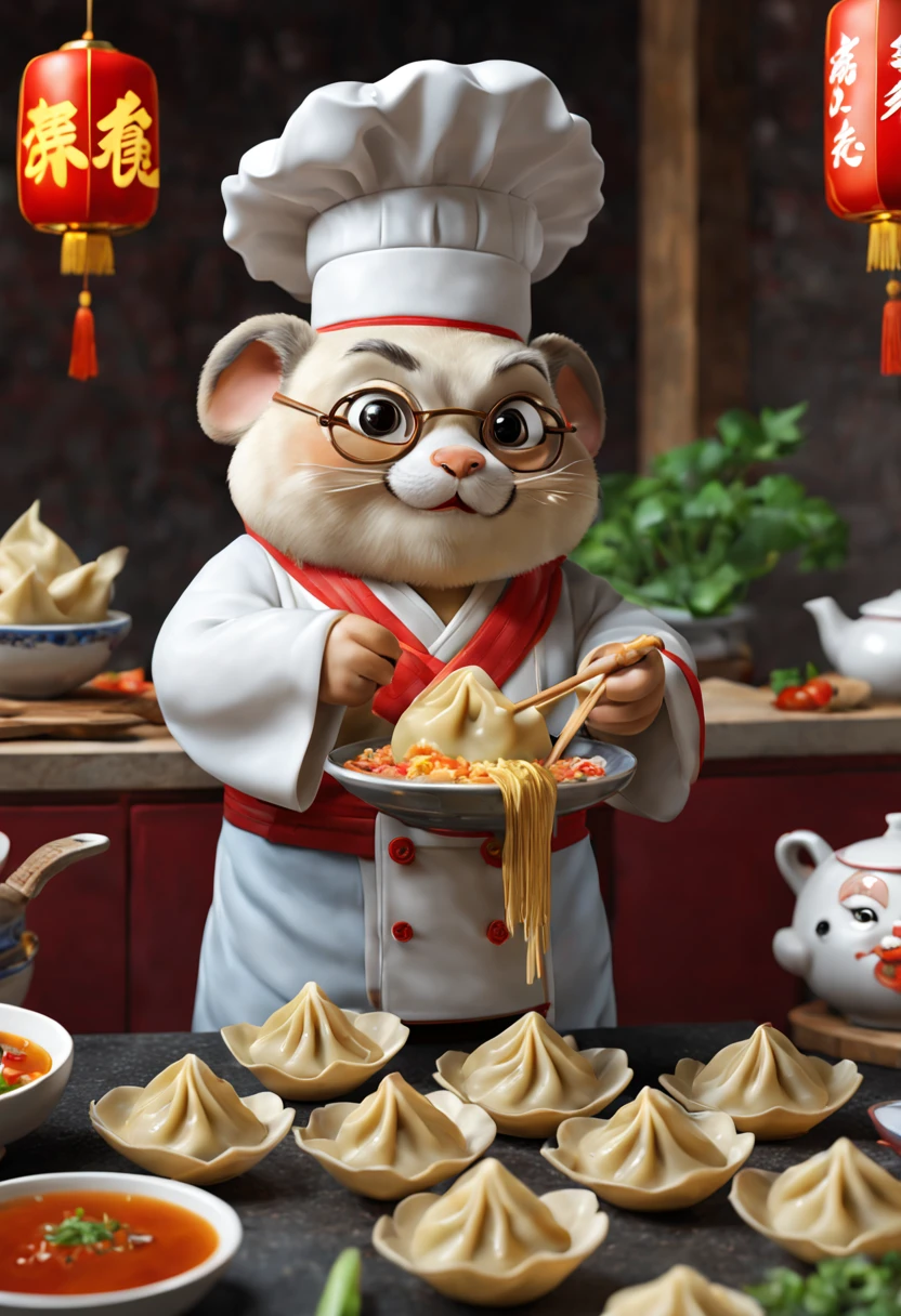 a fluffy panda chef knead the dough, octane render, enhance, intricate, (masterpiece, Representative work, official art, Professional, unity 8k wallpaper:1.3)