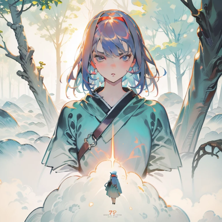 Ancient Forest, presented in digital painting technique, which is extremely delicate and of high quality, achieving 8K resolution. The artwork has garnered a lot of attention on the ArtStation website because of its clear focus, Wide lighting changes, and a very complex and detail-rich central composition. Inspired by such artists, as Lois van Baarle (loish), illya kuvshinov, and Studio Ghibli
