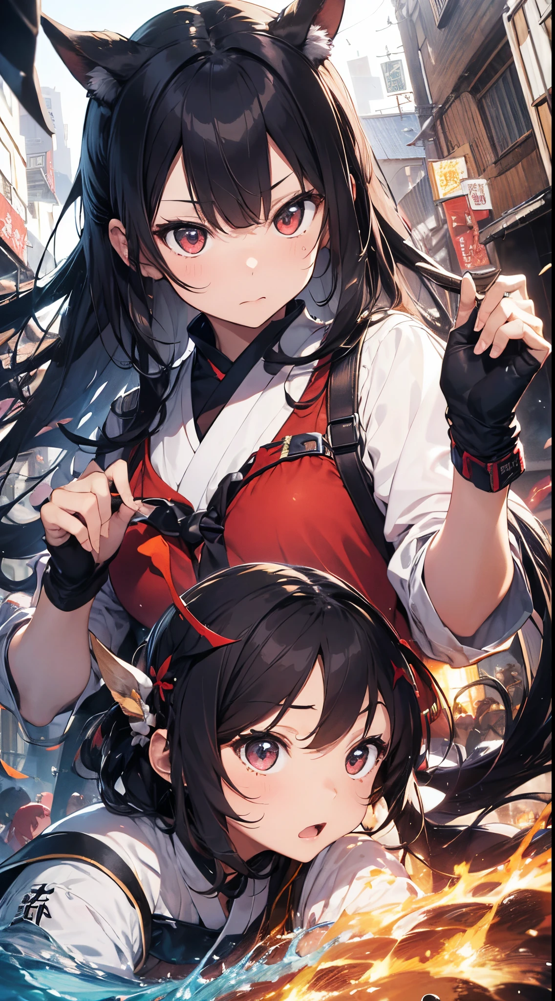 ​masterpiece、(detaileds、hight resolution、top-quality)、女の子 1 人、Onmyopath、samurais、A war-torn country with half-demons。 Silakurena, once a united state,、The country collapses due to the death of Meishu, who was organizing various places.、The three domains were entering the Warring States Period, where they were vying for the unification of the world.。 Nearly half of Shirakena is made up of humans.、There are also half-youths and beastmen.、The composition is largely divided by the clan.。 Northeast「Swaga Clan」は呪術や式神を駆使するOnmyopathたちの藩、Southeast「Takekura Domain」は城壁をも斬り裂く一騎当千のsamuraisたちの藩、western「Zion Clan」is a clan of subhumans such as half-youkai and beastmen who are good at witchcraft and covert actions.。 The three clans fought many times,、Through tactics that make the most of each characteristic、The forces were antagonistic。 After metastasis、Suddenly, the three clans that were confused by the shock of metastasis「Your power... Show me out...」I heard a voice saying.。 Convinced that this must be a message from the divine fox in the world of Shirakurena, the three clans decided to make a temporary truce.、Again became one country as Sirakrena。 Eta、To Centrake, who has tried to contact、Obey the message and wield your power as one、It was going into a state of war.。