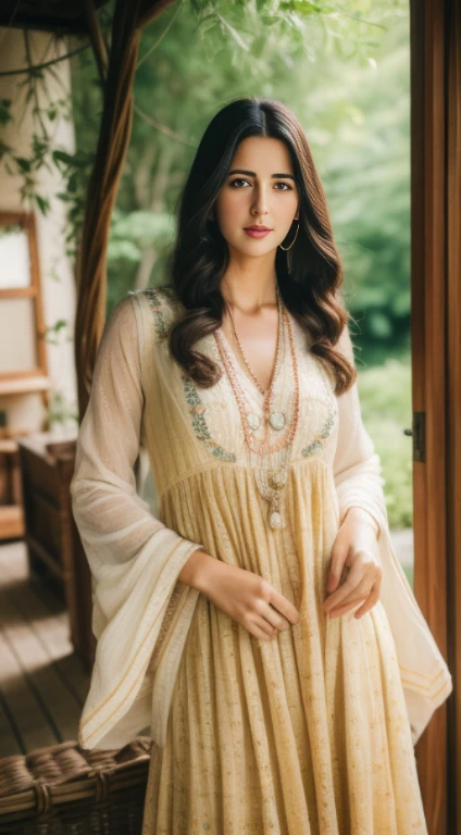 Beautuful Women ((KatrIna kaif:1.2)) In (Intricate Retro VIntage Boho Outfit)), japanes,Black eyes,Sharp Focus, Nikon Z 85mm, unparalleled masutepiece, ultra-Realistic 8k photos, Best Quality, masutepiece, (photoRealistic:1.2), (Realistic:1.5), (hyperRealistic:1.2),(Realistic human skIn:1.6), (detailed clothes features), (High quality: 1.2), Raw photo, (Perfect body shape), uniform,