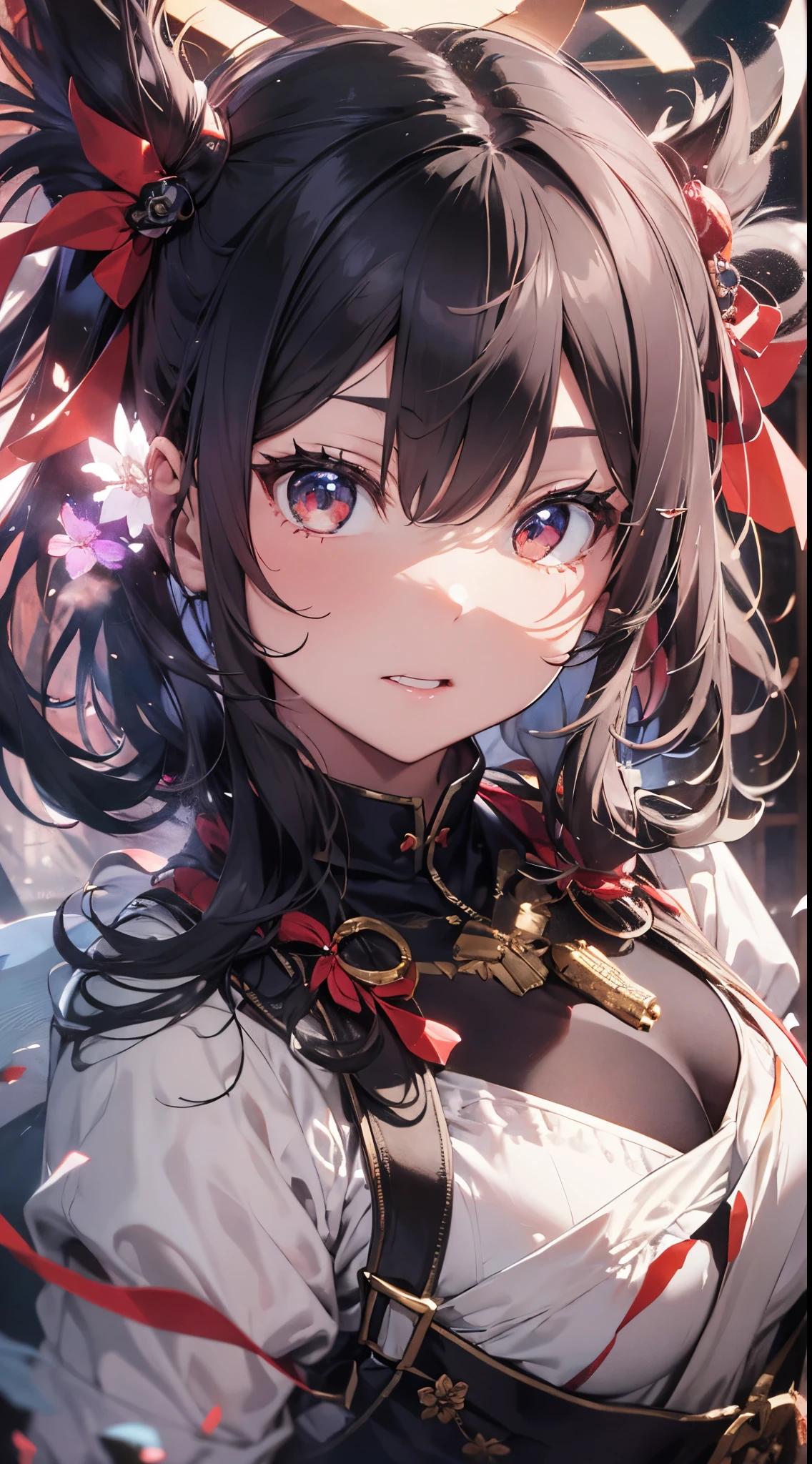 masterpiece、(detaileds、hight resolution、top-quality)、 1 人、Onmyopath、samurais、A war-torn country with half-demons。 Silakurena, once a united state,、The country collapses due to the death of Meishu, who was organizing various places.、The three domains were entering the Warring States Period, where they were vying for the unification of the world.。 Nearly half of Shirakena is made up of humans.、There are also half-youths and beastmen.、The composition is largely divided by the clan.。 Northeast「Swaga Clan」は呪術や式神を駆使するOnmyopathたちの藩、Southeast「Takekura Domain」は城壁をも斬り裂く一騎当千のsamuraisたちの藩、western「Zion Clan」is a clan of subhumans such as half-youkai and beastmen who are good at witchcraft and covert actions.。 The three clans fought many times,、Through tactics that make the most of each characteristic、The forces were antagonistic。 After metastasis、Suddenly, the three clans that were confused by the shock of metastasis「Your power... Show me out...」I heard a voice saying.。 Convinced that this must be a message from the divine fox in the world of Shirakurena, the three clans decided to make a temporary truce.、Again became one country as Sirakrena。 Eta、To Centrake, who has tried to contact、Obey the message and wield your power as one、It was going into a state of war.。