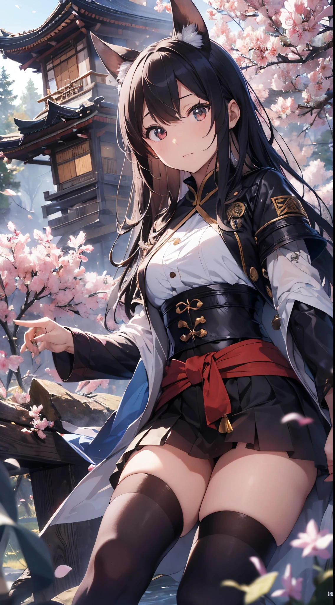 masterpiece、(detaileds、hight resolution、top-quality)、( 1 人:1.5)、Onmyopath、samurais、A war-torn country with half-demons。 Silakurena, once a united state,、The country collapses due to the death of Meishu, who was organizing various places.、The three domains were entering the Warring States Period, where they were vying for the unification of the world.。 Nearly half of Shirakena is made up of humans.、There are also half-youths and beastmen.、The composition is largely divided by the clan.。 Northeast「Swaga Clan」は呪術や式神を駆使するOnmyopathたちの藩、Southeast「Takekura Domain」は城壁をも斬り裂く一騎当千のsamuraisたちの藩、western「Zion Clan」is a clan of subhumans such as half-youkai and beastmen who are good at witchcraft and covert actions.。 The three clans fought many times,、Through tactics that make the most of each characteristic、The forces were antagonistic。 After metastasis、Suddenly, the three clans that were confused by the shock of metastasis「Your power... Show me out...」I heard a voice saying.。 Convinced that this must be a message from the divine fox in the world of Shirakurena, the three clans decided to make a temporary truce.、Again became one country as Sirakrena。 Eta、To Centrake, who has tried to contact、Obey the message and wield your power as one、It was going into a state of war.。