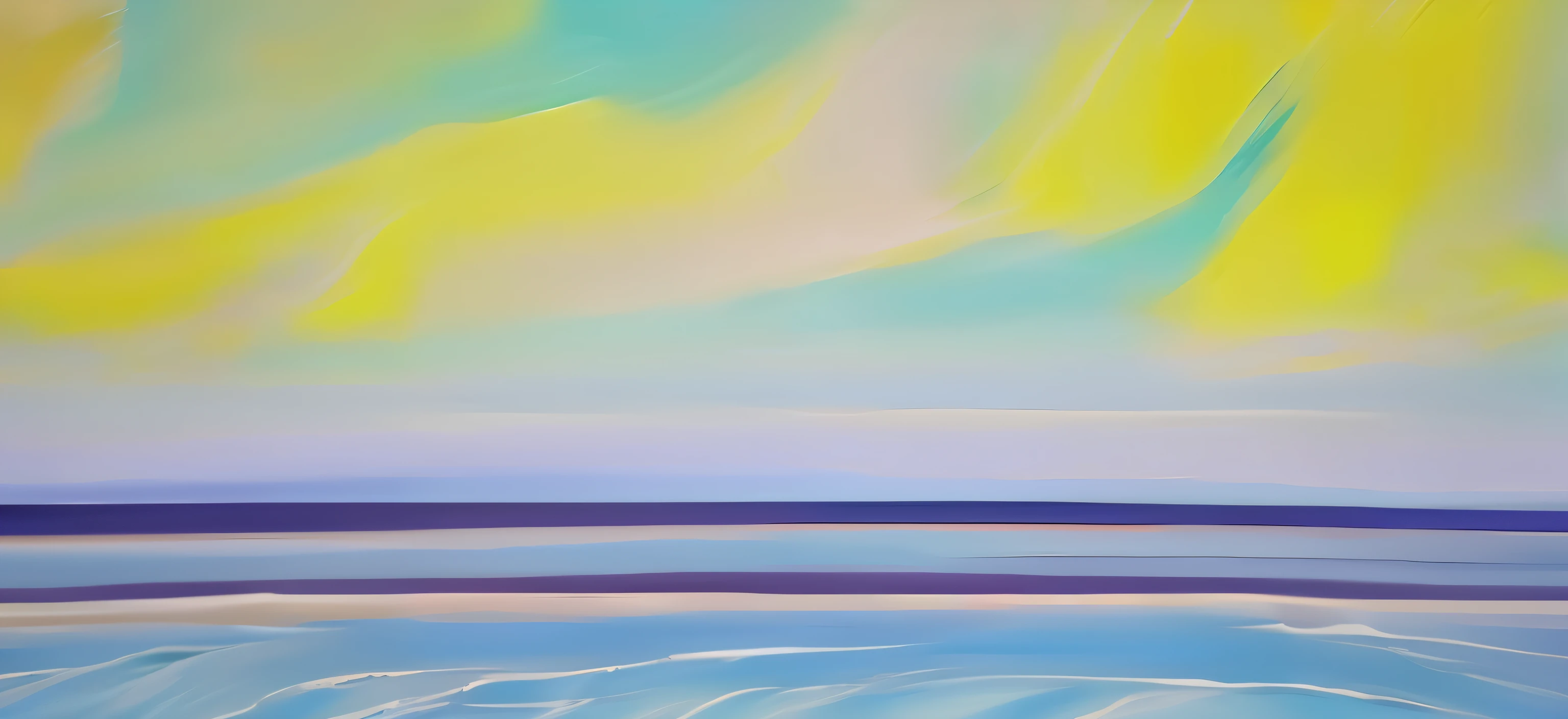 Painting of a cat sitting on the table，There was a plate of food on the table, Ocean sketch in MS Paint, With the sea as a backdrop, soft digitial painting, the ocean in the background, smooth private parts. digitial painting, colorfield painting. 8K, a digitial painting, Beach view, Sea and sky, some background blur, soft sky, the the ocean in the background