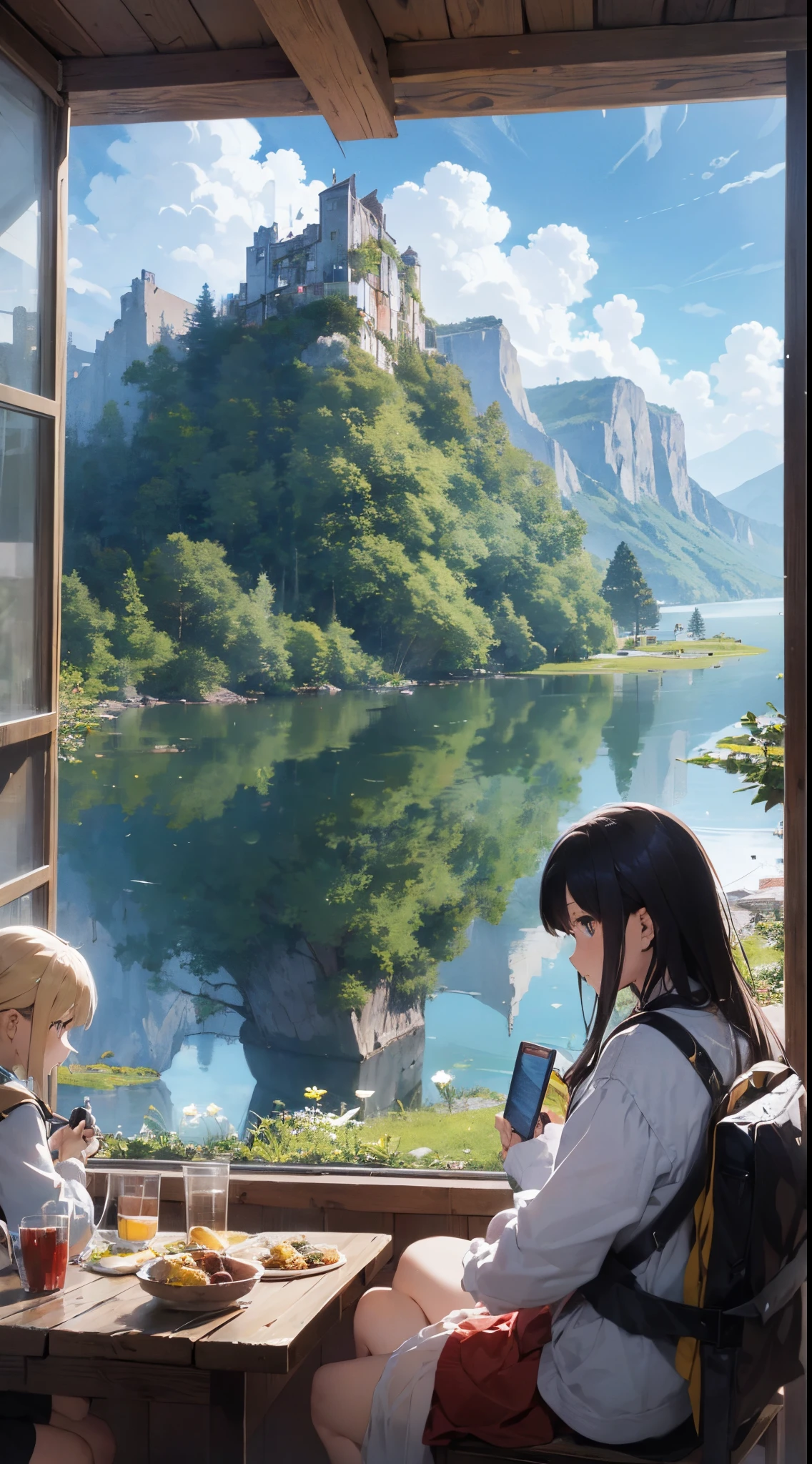 masterpiece、(detaileds、hight resolution、top-quality)、(女の子 1 人:1.5)、A country in the world of swords and sorcery, where magic and monsters are commonplace。 It's a world where big wars have happened in the past.、People from neighboring countries who thought about coexistence and co-prosperity so that war would not occur again々It is a multi-race nation that was born by the collection of。 Therefore、The human、elvish、dwarves、beastmen, etc.、非常に多種多appearanceな種族で構成されている。 Before the metastasis, it was an island nation in the center of a huge lake.、湖の外周にある周辺各国からappearance々People and things were coming and going.。 Eta、Making the world a better place、Utilizing goods and technologies brought from various countries、appearance々Research and development、Exchanges were taking place。 After metastasis、Only the Saint Lake and the surrounding lakes were transferred to the Granschleide.、Saint Lake, which relied on neighboring countries for much of its supplies, was quick to々will be plagued by supply problems。 Although contacted Sirakena in search of supplies、Perceived as an enemy and attacked mercilessly。 Suddenly, St. Lake, who had his hands full defending against the fierce attack from Sirakena,「Comrades... Looking...」I heard a voice saying.。 Centrake relied on his voice to contact Fuentes.、Forming alliances。Eta、He moved to end the battle with Sirakrena.。