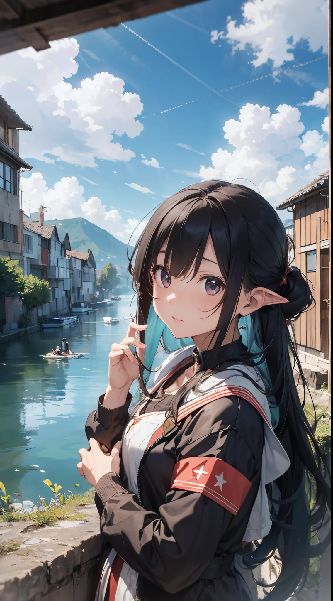 masterpiece、(detaileds、hight resolution、top-quality)、(女の子 1 人:1.5)、A country in the world of swords and sorcery, where magic and monsters are commonplace。 It's a world where big wars have happened in the past.、People from neighboring countries who thought about coexistence and co-prosperity so that war would not occur again々It is a multi-race nation that was born by the collection of。 Therefore、The human、elvish、dwarves、beastmen, etc.、非常に多種多appearanceな種族で構成されている。 Before the metastasis, it was an island nation in the center of a huge lake.、湖の外周にある周辺各国からappearance々People and things were coming and going.。 Eta、Making the world a better place、Utilizing goods and technologies brought from various countries、appearance々Research and development、Exchanges were taking place。 After metastasis、Only the Saint Lake and the surrounding lakes were transferred to the Granschleide.、Saint Lake, which relied on neighboring countries for much of its supplies, was quick to々will be plagued by supply problems。 Although contacted Sirakena in search of supplies、Perceived as an enemy and attacked mercilessly。 Suddenly, St. Lake, who had his hands full defending against the fierce attack from Sirakena,「Comrades... Looking...」I heard a voice saying.。 Centrake relied on his voice to contact Fuentes.、Forming alliances。Eta、He moved to end the battle with Sirakrena.。