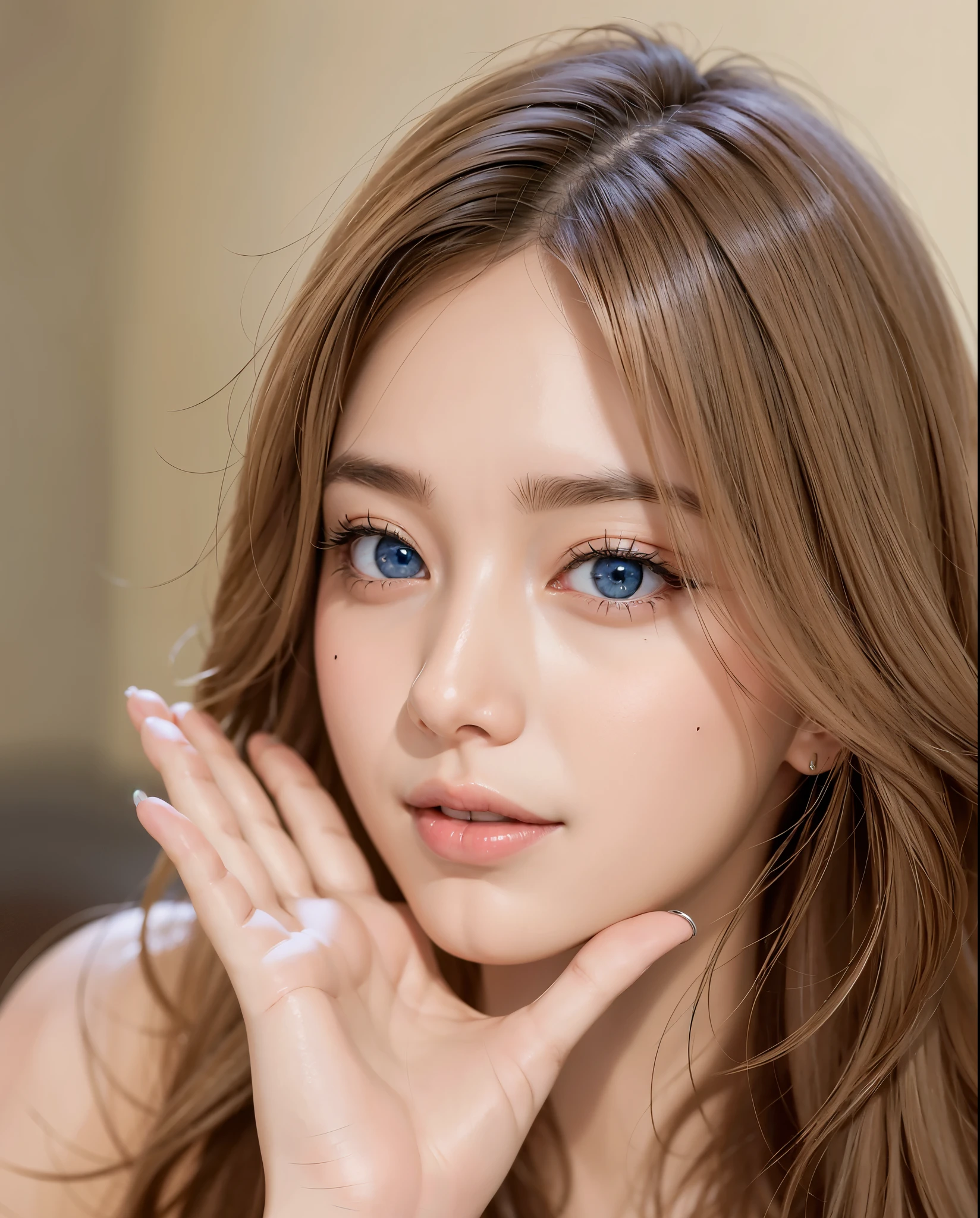 Erase your finger and make it the background、