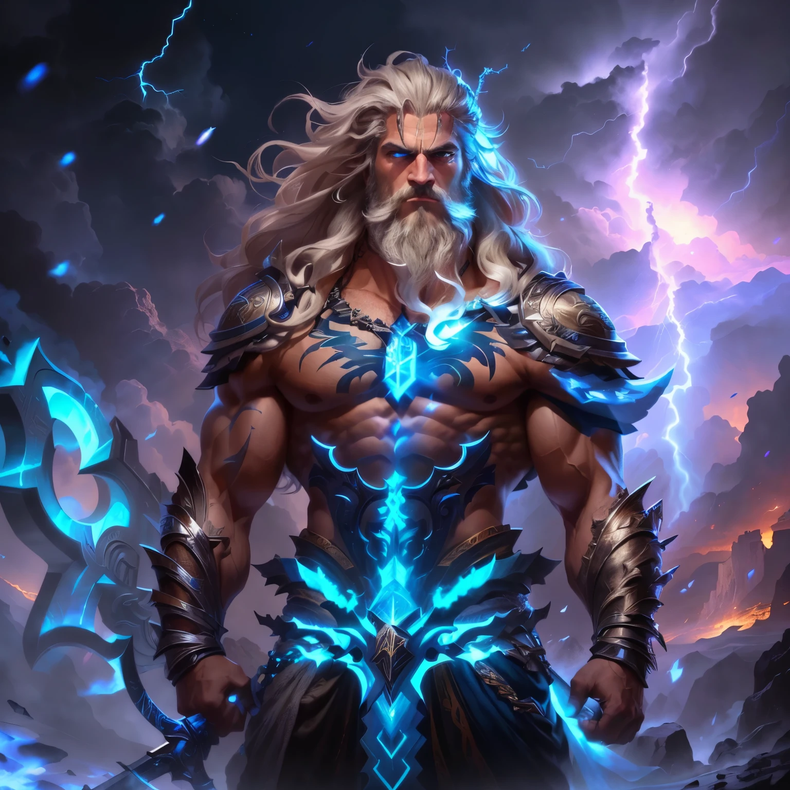 Being Primal, GOD, of Space, 7m high, with cosmic durability and who wields a Viking ax