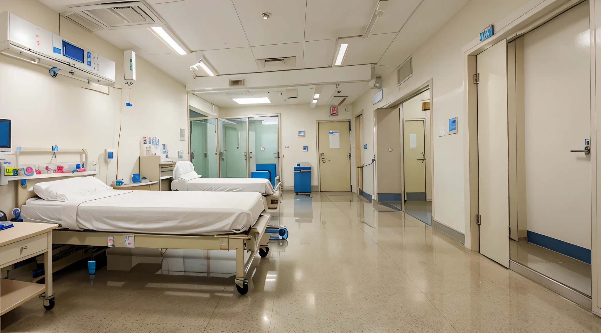 real hospital ward,bright and clean