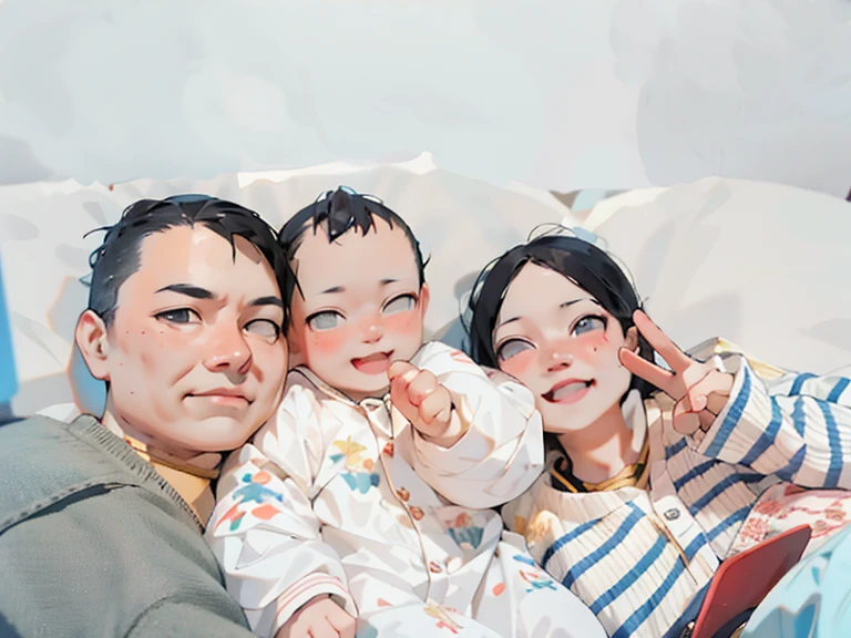 Two adults and a  are sitting on the bed, husband wife and , happy famiglia, portrait of famiglia of three, famiglia, famiglia摄影肖像, 使用尼康 d750 拍摄的photore, 使用尼康 d 7 5 0 拍摄的photore, high quality upload, Shot with Canon eos 5d mark IV, 人像photore, portraitures, photore, famiglia photography