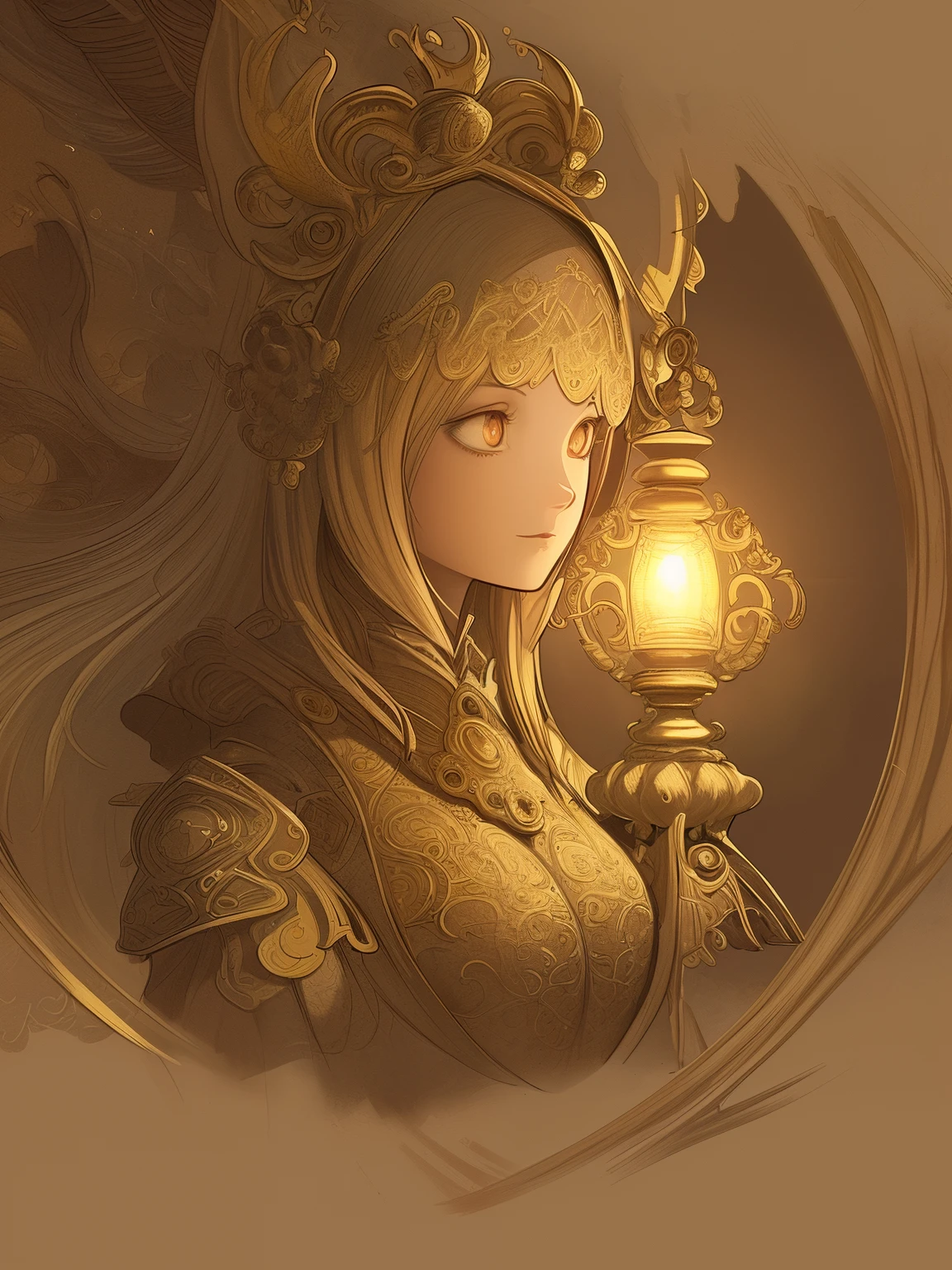 Detailed details,illustration concept art,baroque light