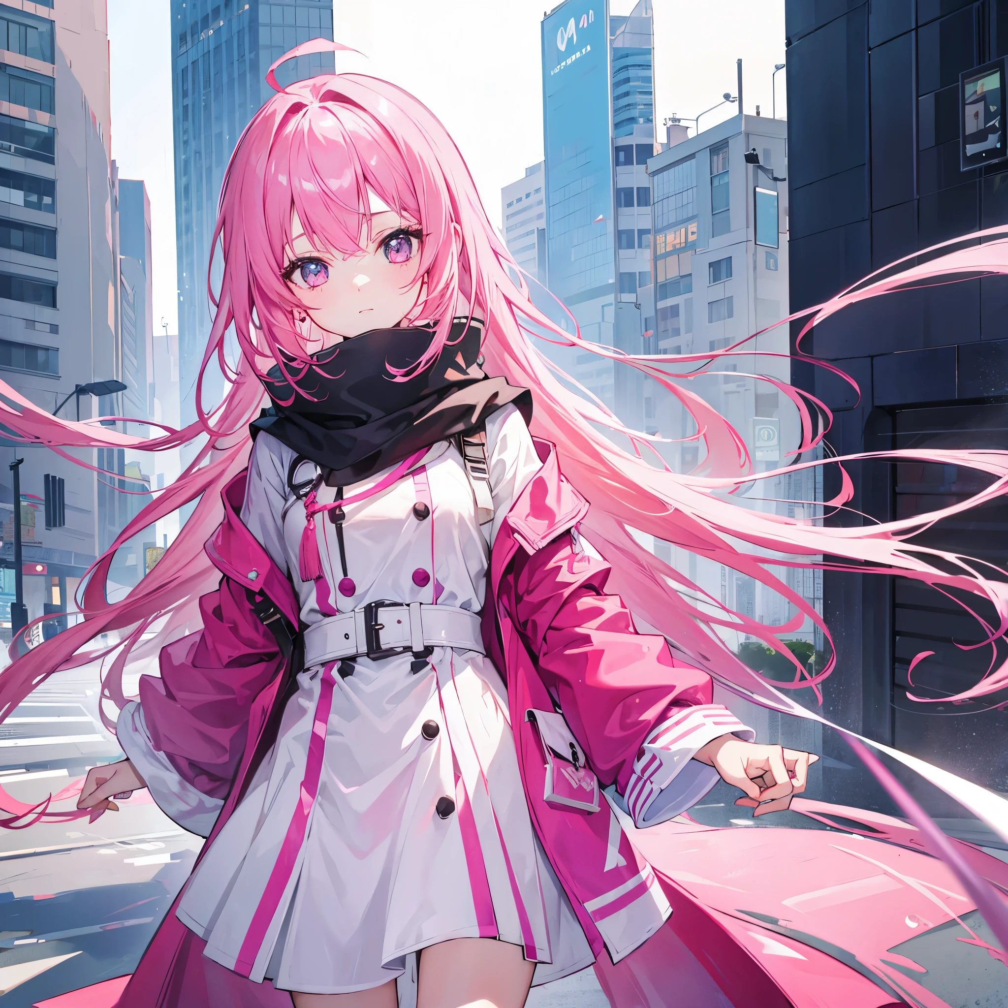girl with、Pink hair