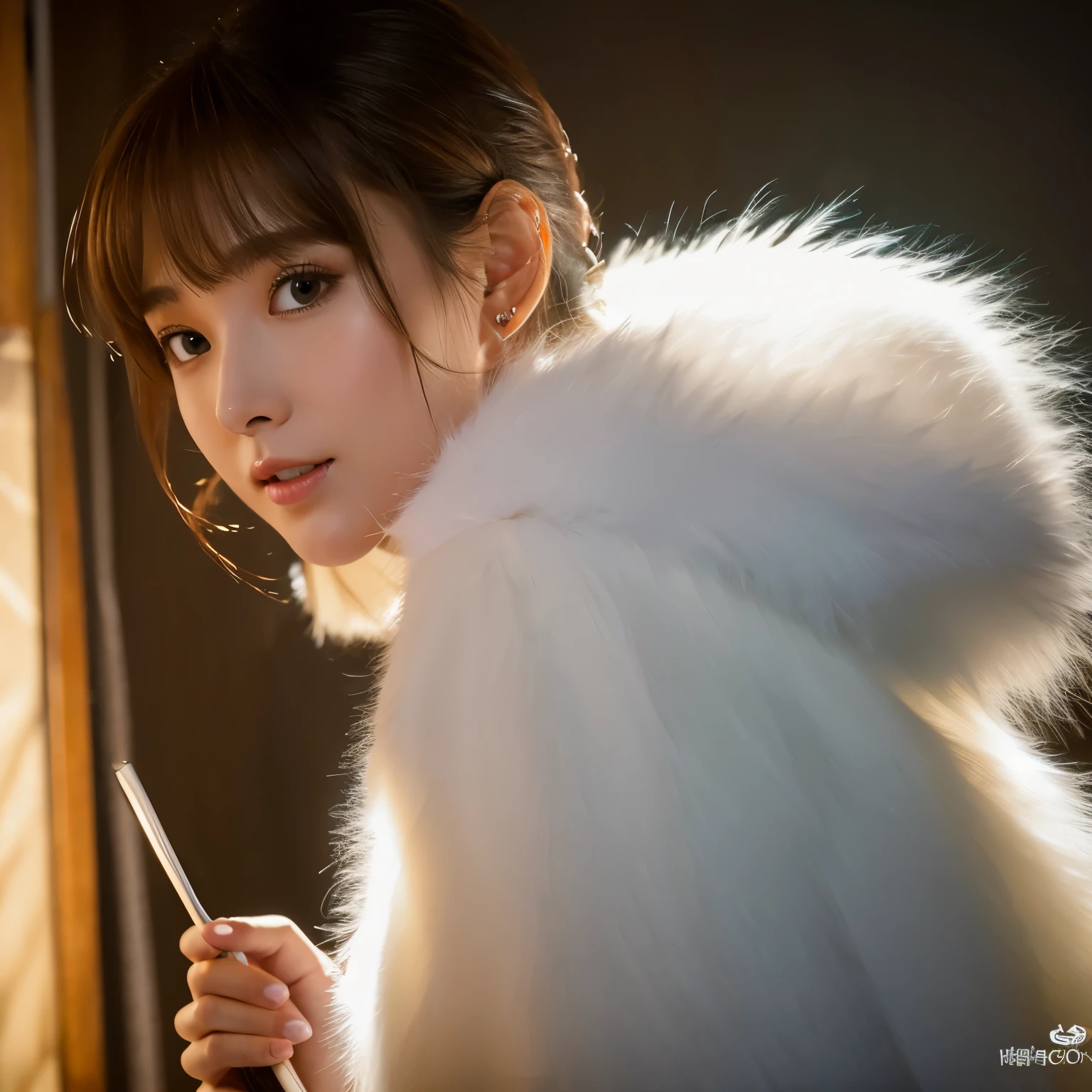 There was a room with a lot of fluffy white fur, volumetric fur, Fluffy full of light, Soft Natural Volumetric Lighting, soft volumetric lighting, fluffy white fur, dramatic movie detail fur, fluffy fluffy fur, fur simulation, Soft fluffy, The volume is softly illuminated, Soft volumetric lamp, 白いfluffy furで, fluffy fur, voluminetric lighting. Fantasy
