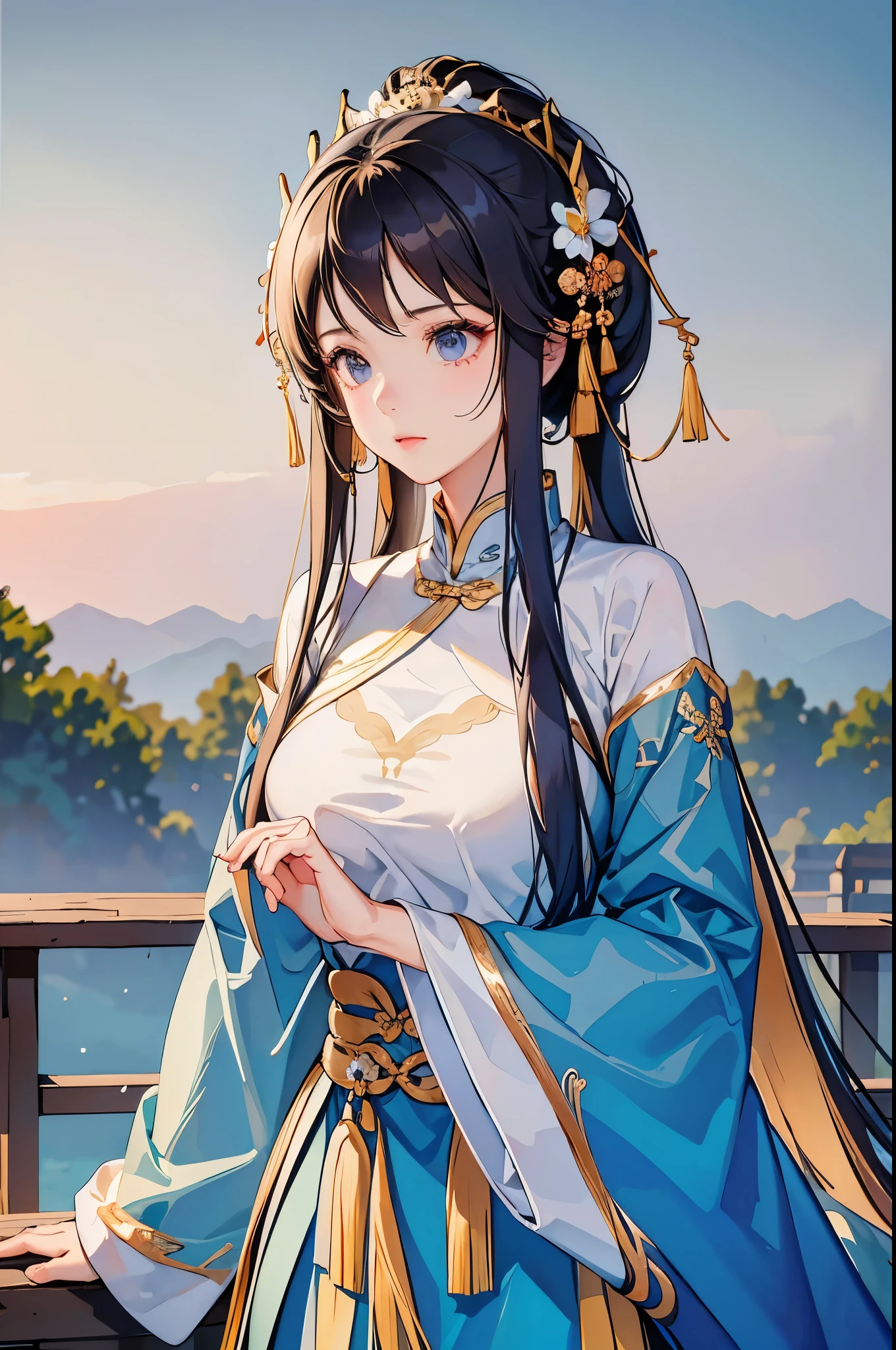 photoactual,actual, Alone, photoactual, Best quality at best, 超高分辨率, 1 plump girl,, , black hair color hair，pony tails, Wearing a horse face skirt, A breeze blew through the grass,, , 1 plump girl,, The beautiful, tmasterpiece, Best quality at best, Extremely detailed face, perfect litthing, 1 plump girl, Alone,, , Best quality at best, 超高分辨率, photoactual,, ultra - detailed,, tmasterpiece, Best quality at best, ,,